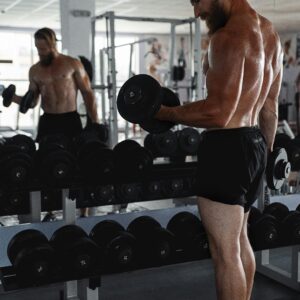 Black athletic shorts men's training apparel